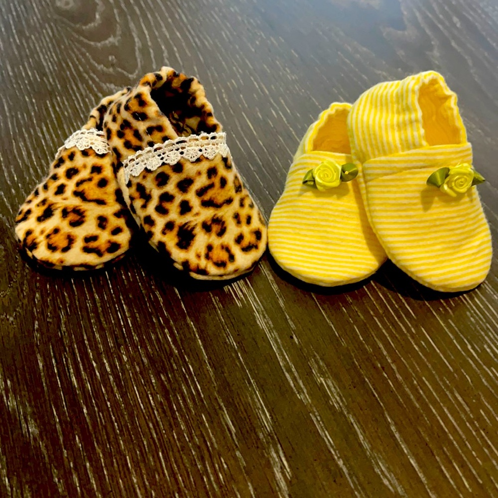 Baby girl flannel slippers